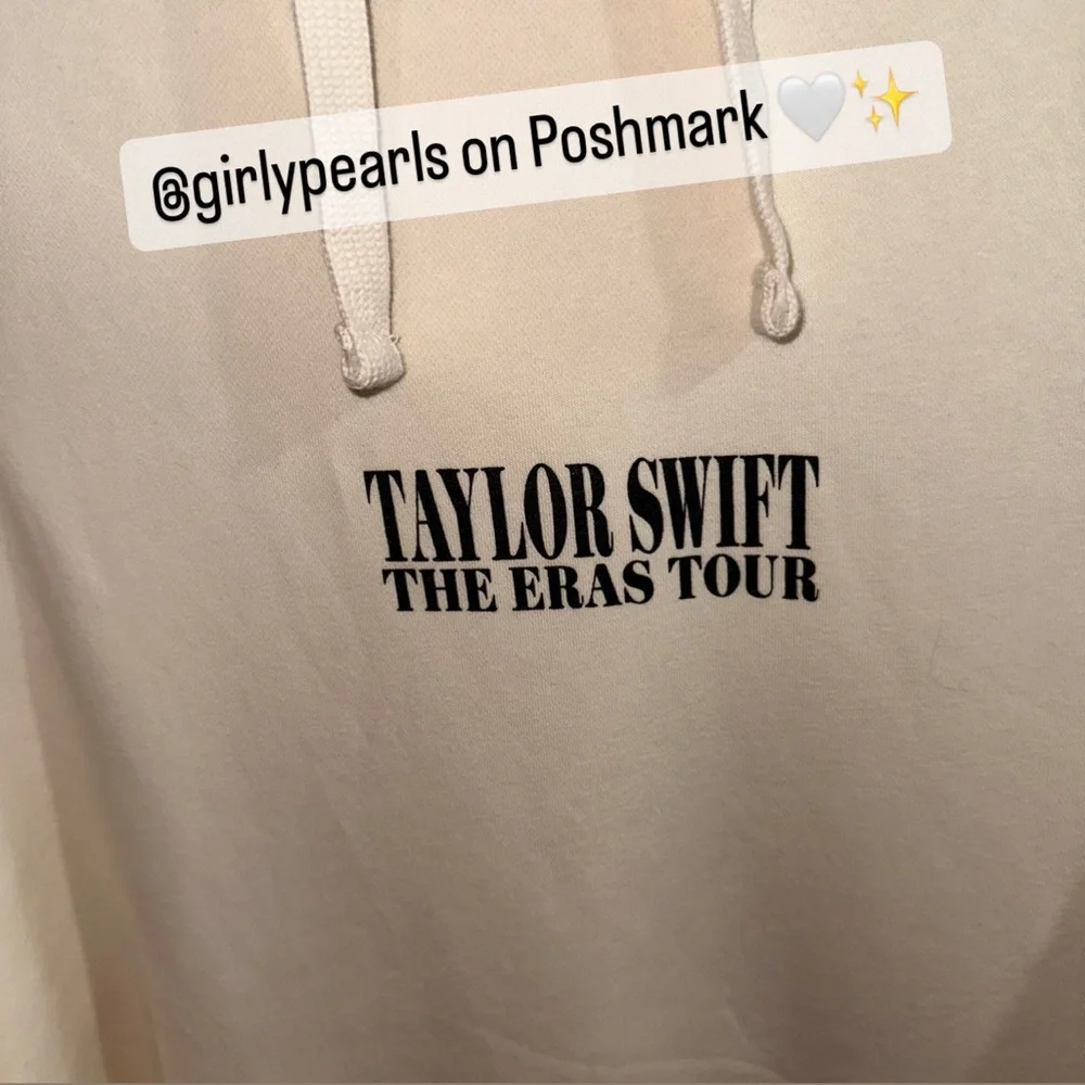 Taylor Swift Exclusive the Eras Tour Beige Hoodie Sweater NEW Official Merch - Picture 6 of 17